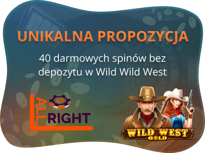 Bonus bez depozytu AllRight – 40 darmowych spinów!