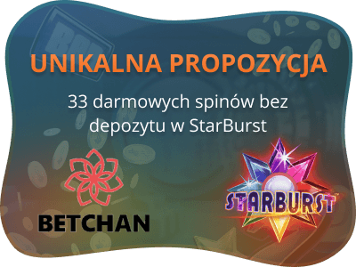 Bonus bez depozytu w kasynie Betchan – 33 darmowych spinów!