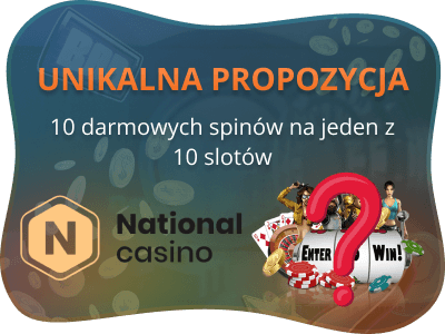 Bonus bez depozytu National – 10 darmowych spinów!