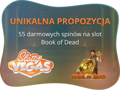 Bonus bez depozytu Slotty Vegas – 55 darmowych spinów!